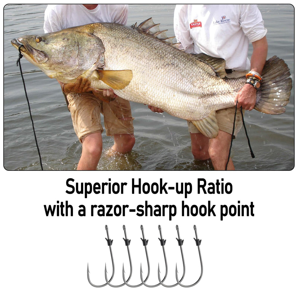 Hook sizes 2/0, 3/0, 4/0 – 20 pack display