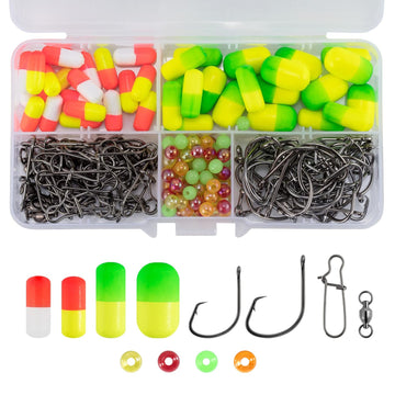 Dr.Fish 200Pcs pompano rig making kit inside tackle box