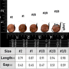 Drop shot hooks from Dr.Fish weedless design in packaging