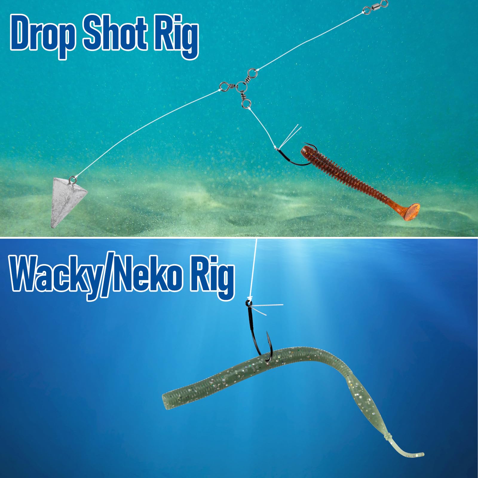 Freshwater and saltwater ready wacky rig hooks with high-quality material