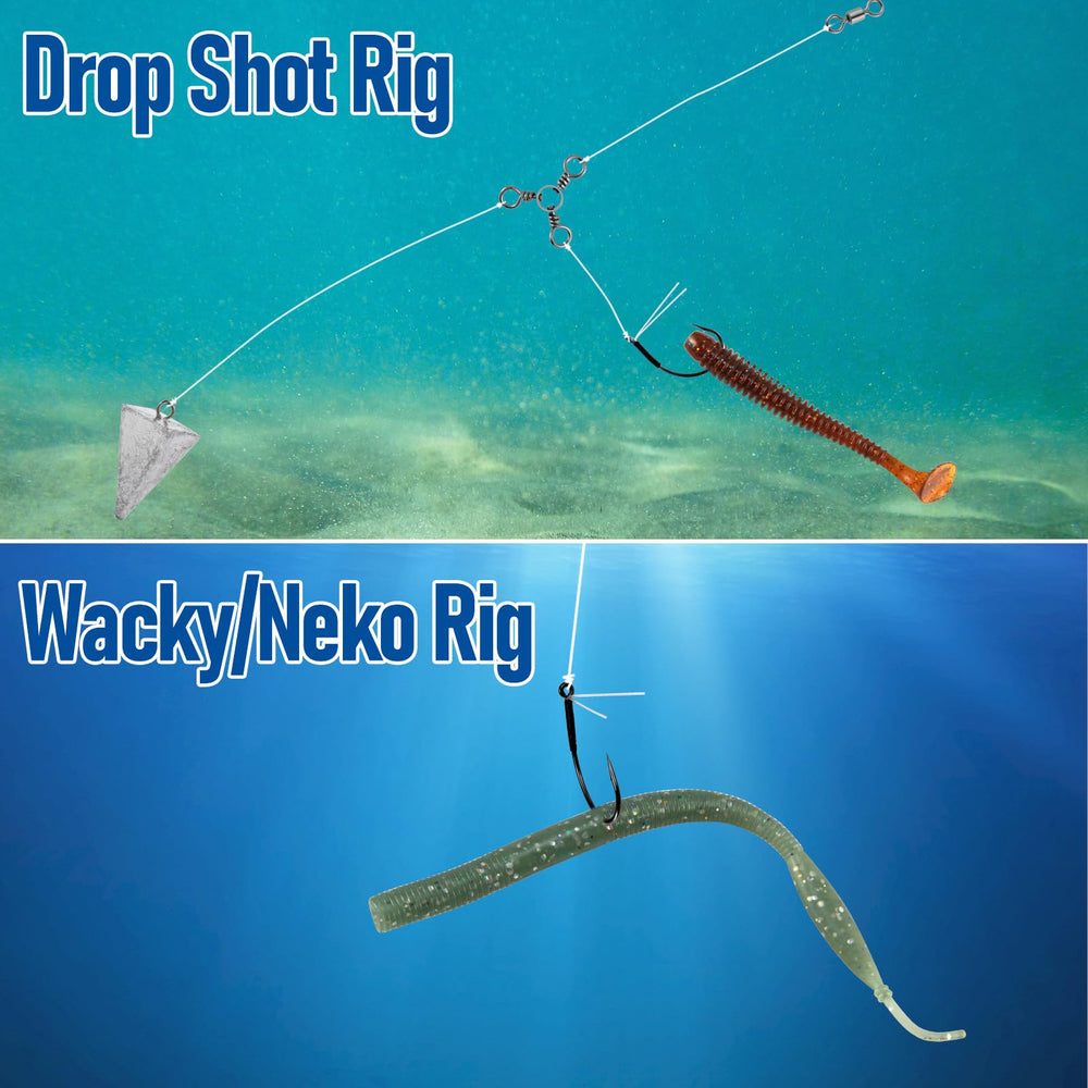 Freshwater and saltwater ready wacky rig hooks with high-quality material
