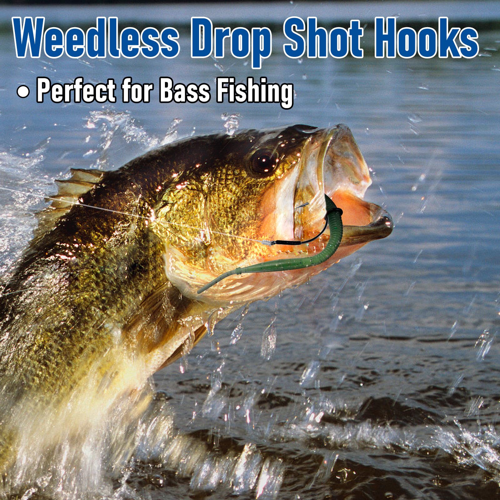 Versatile hook kit including drop shot and flipping hooks