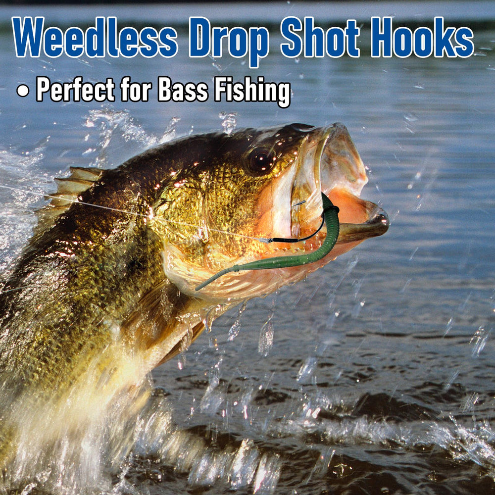 Versatile hook kit including drop shot and flipping hooks
