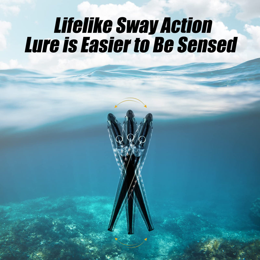 Lure with high-carbon treble hooks and split rings
