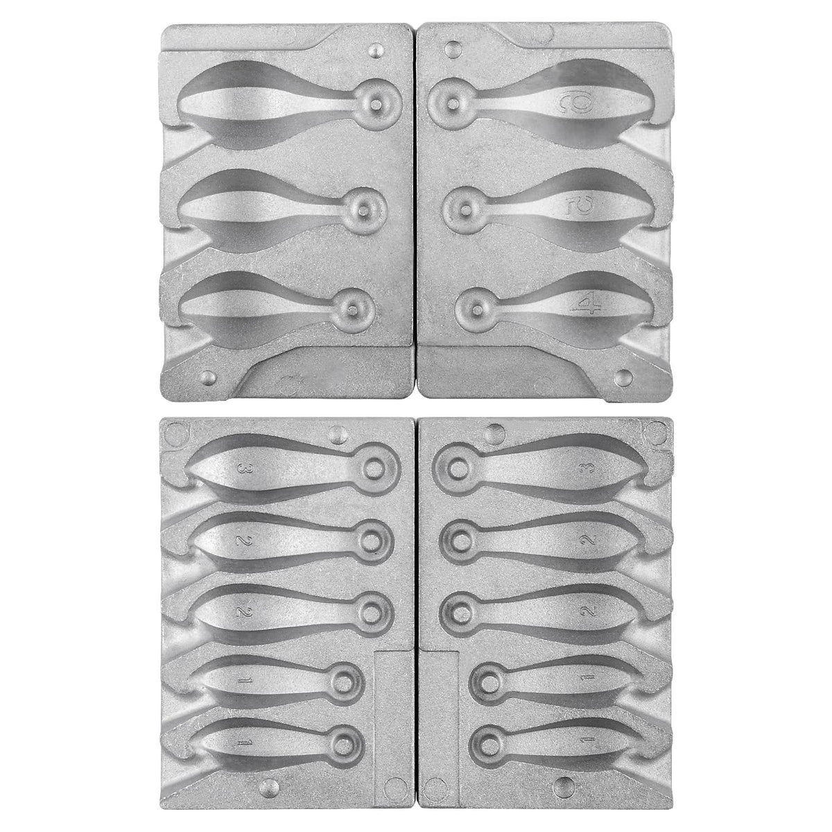 Dr.Fish Bank Sinker Mold 5-cavity for 1/2/3 oz