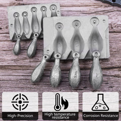 Premium aluminum body of Dr.Fish Bank Sinker Mold