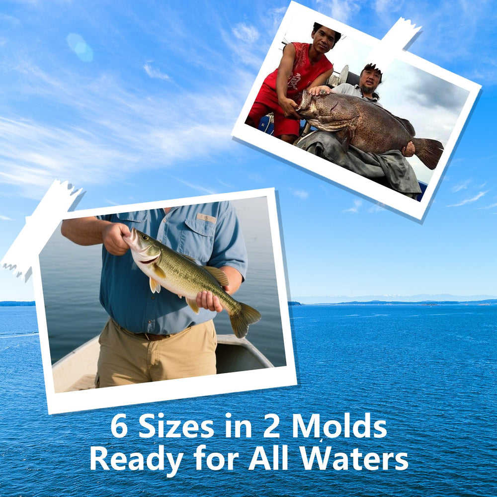 DIY fishing weights made with Dr.Fish mold