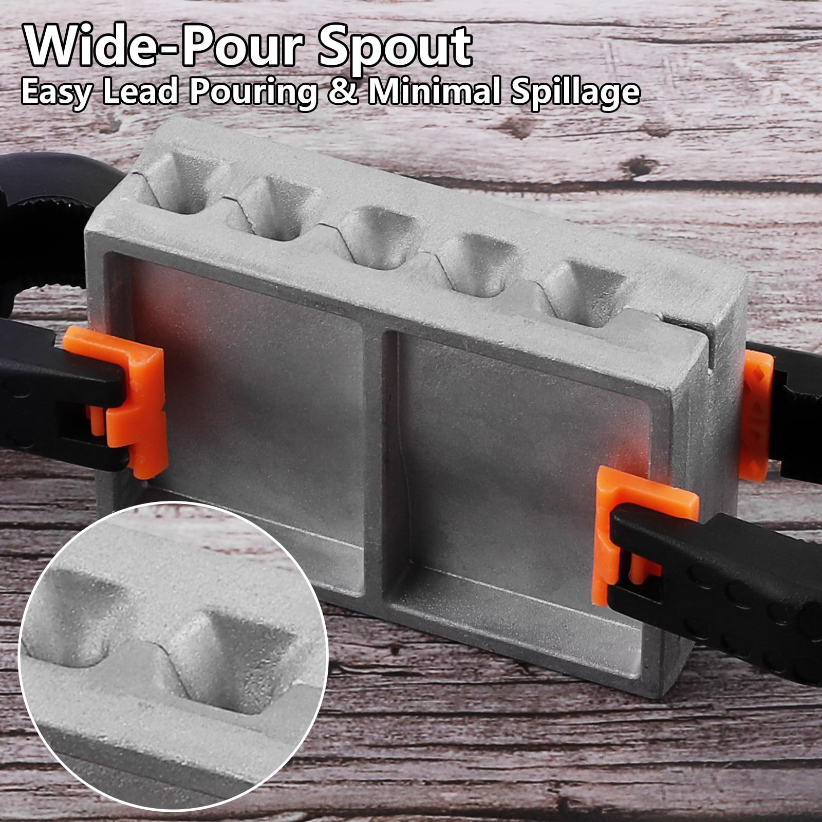 Wide-gate design to prevent clogging