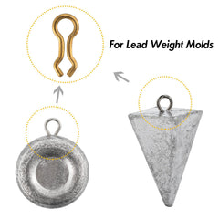 Dr.Fish brass eyelets for lead mold sizes 1 to 3 fit your molds
