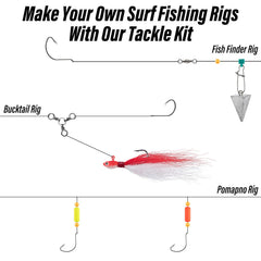 Bucktail jigs for surf fishing in Dr.Fish kit
