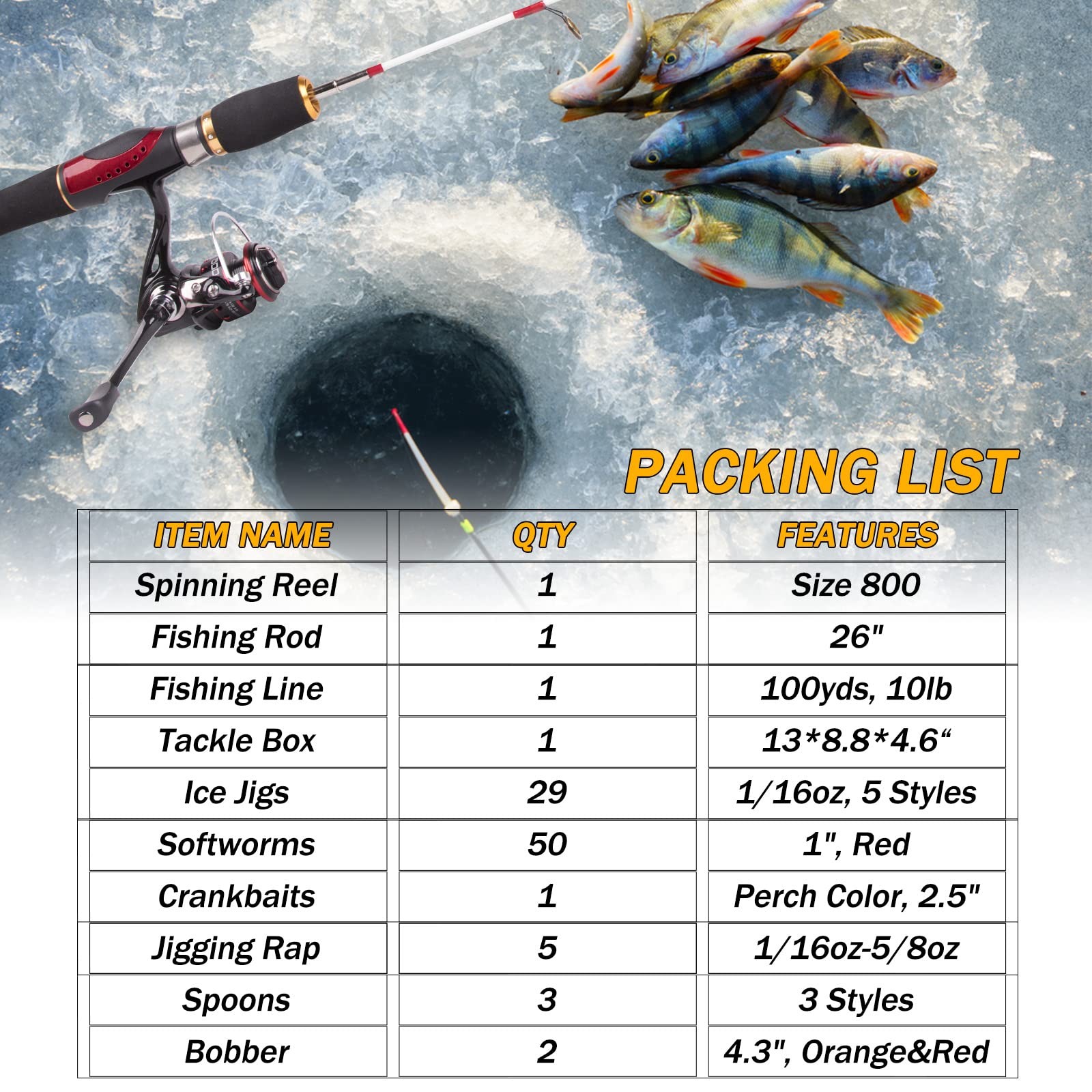 Dr.Fish ice fishing storage box keeps gear organized
