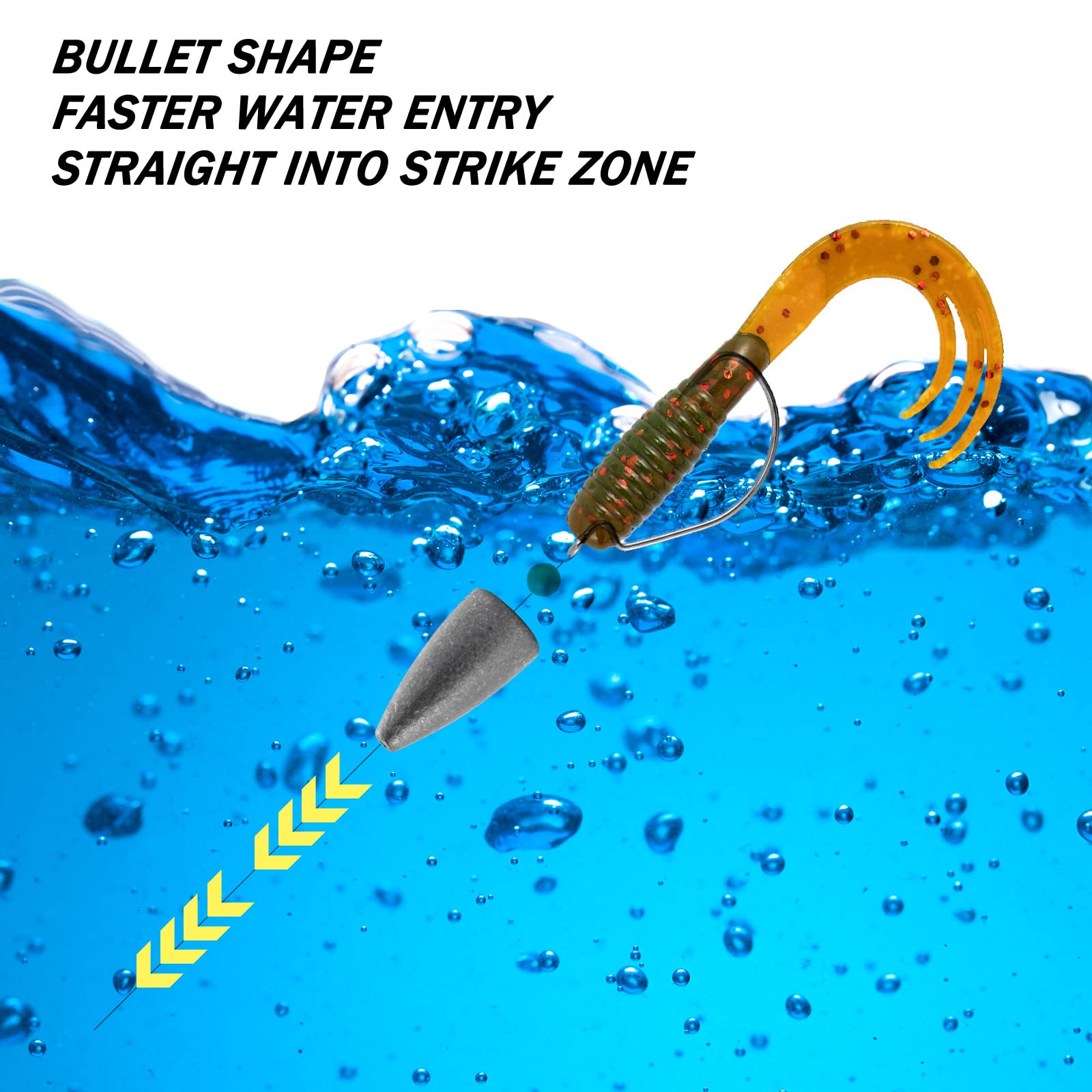 Dr.Fish lead weights feature a polished finish reducing friction during cast and retrieve.