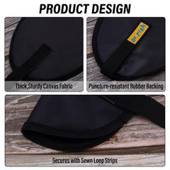 Durable rubber-backed canvas exterior of lure wrap