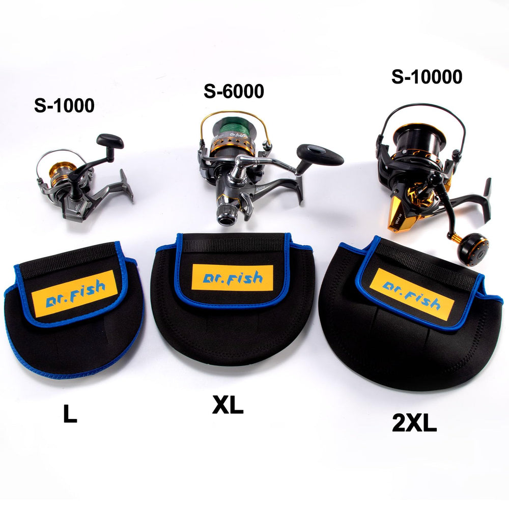 Two pack of Dr.Fish reel covers for reels from 1000 to 6000+
