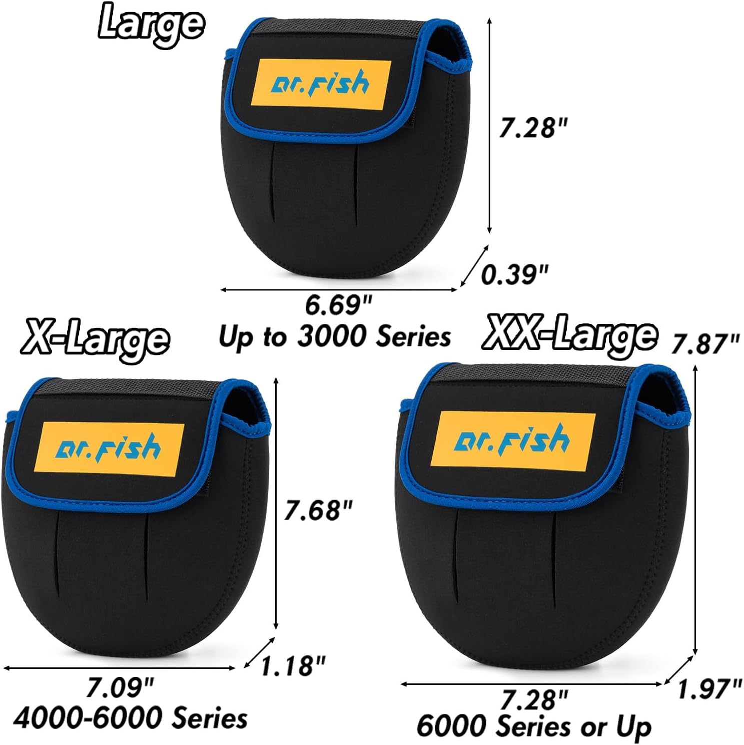 Reel cover with handle slot visible