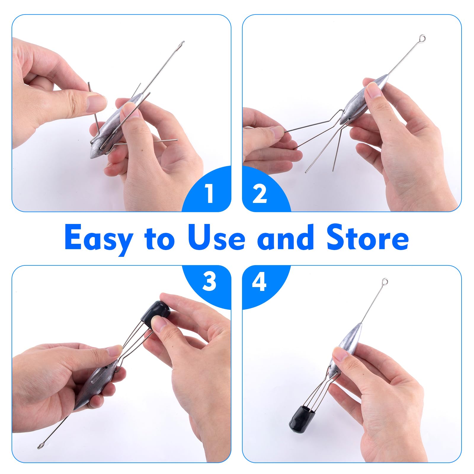 Dr.Fish Sputnik Sinker features legs that snap open for easy retrieval.