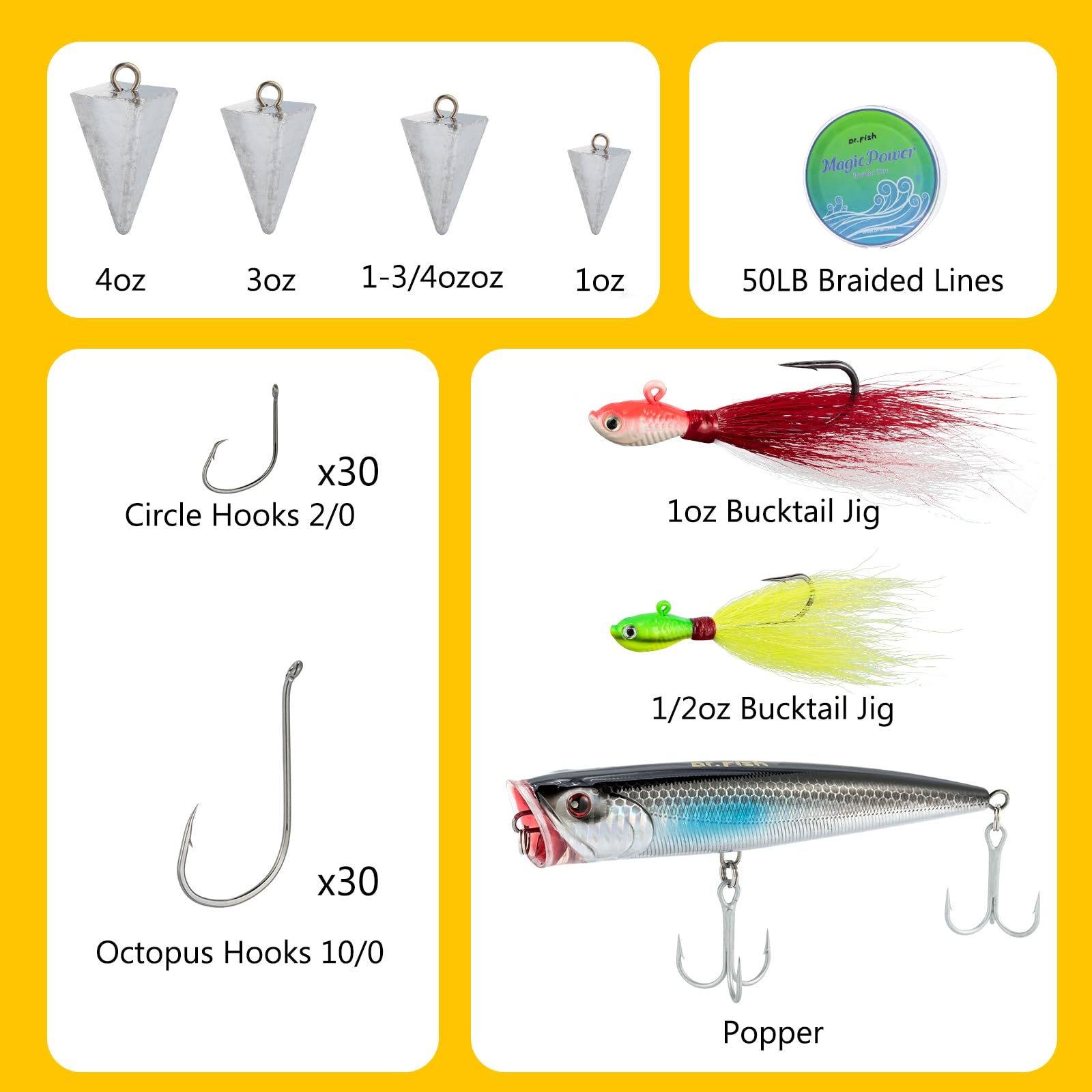 Dr.Fish surf fishing setup displayed on the beach with waves