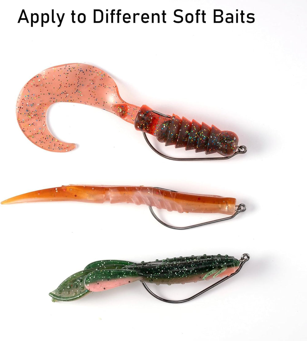Spring pin mechanism securing soft plastic lure