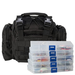 Dr.Fish tackle bag exterior in black