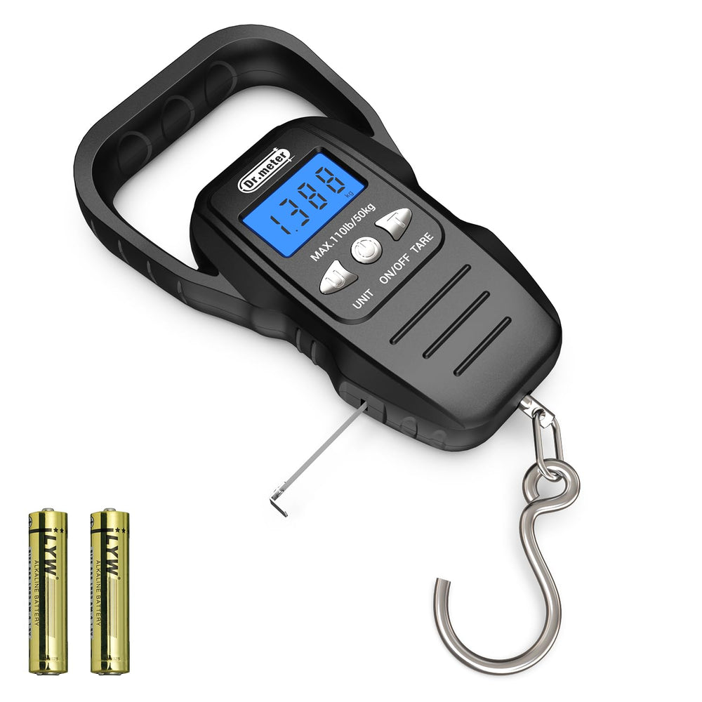 Dr.meter fish scale with a backlit LCD display