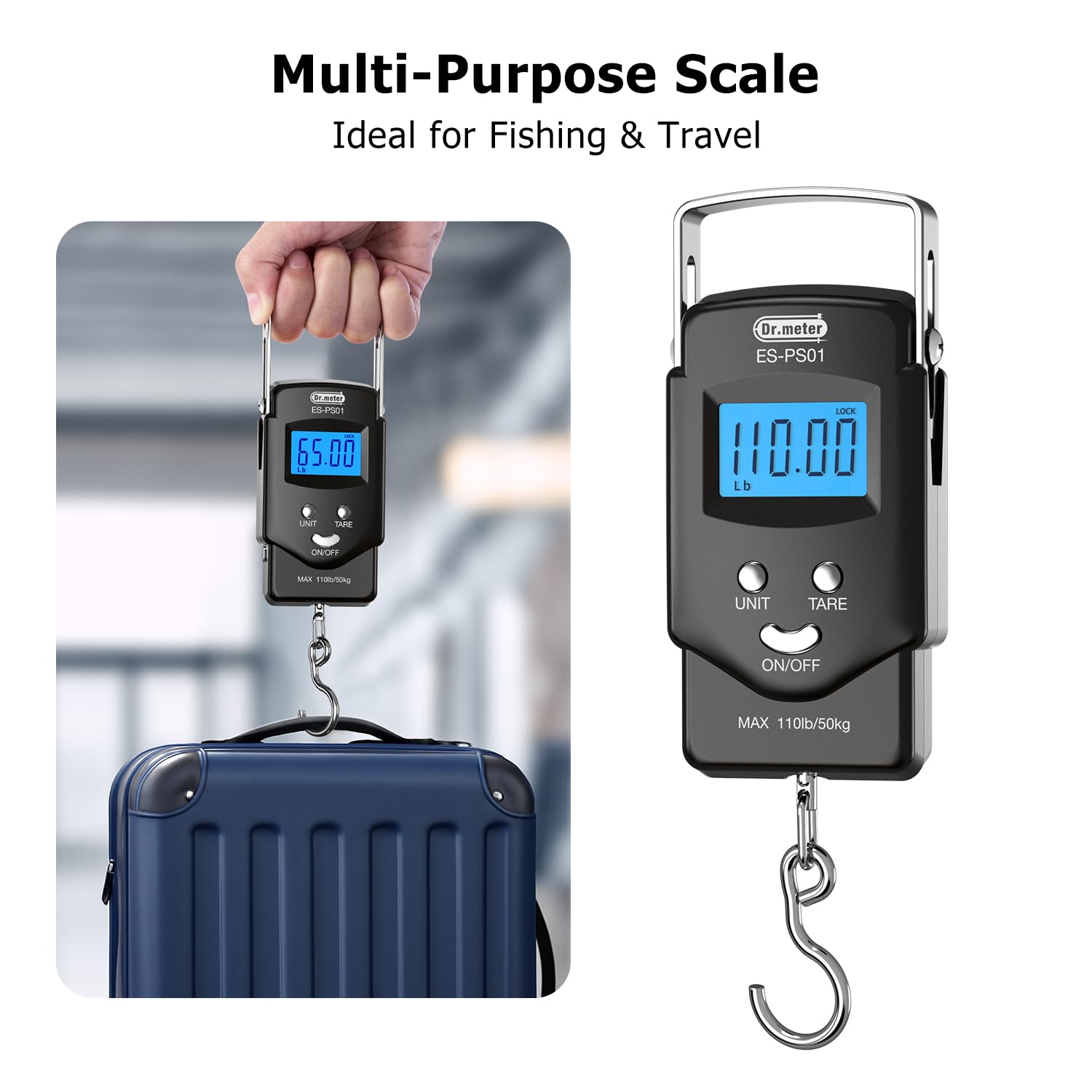 Packaging for the Dr.meter Fish Scale Luggage Scale
