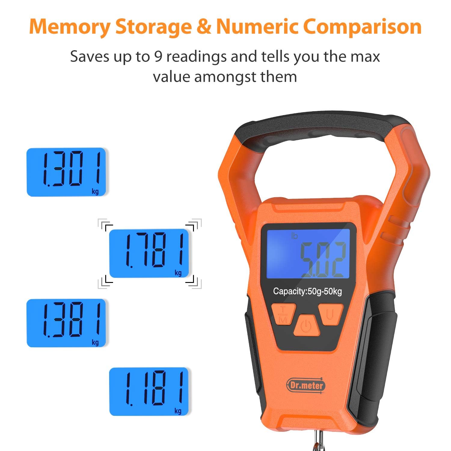 Memory storage showing weight entries for multiple captures