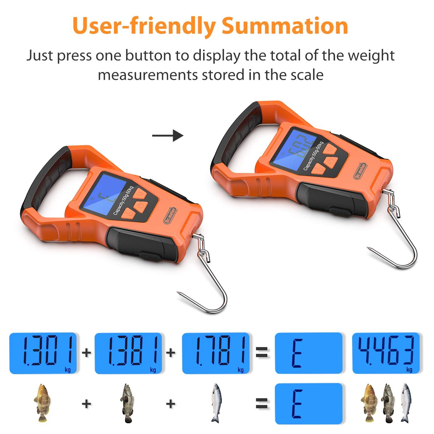 Auto summation feature displaying total haul