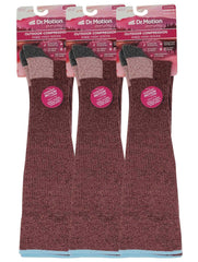 Dr. Motion compression socks back view shows durable fabric for outdoor activities