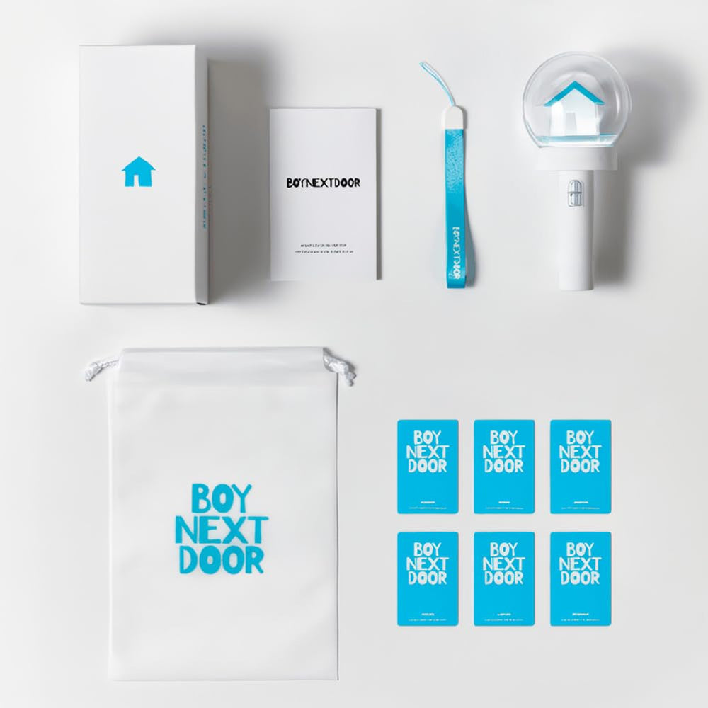 Dr Sayzer Boynextdoor lightstick with 6 photocards showcasing collectible memorabilia