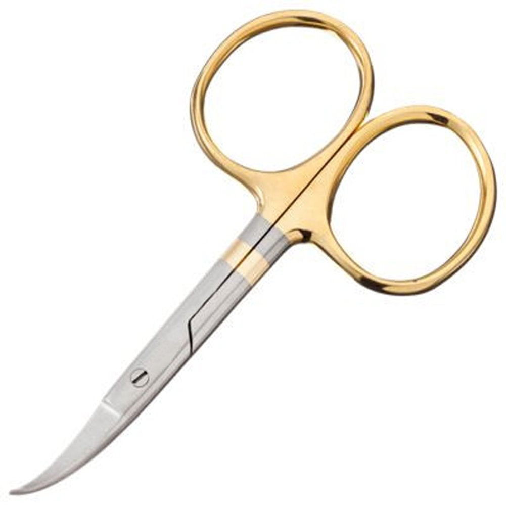 Dr. Slick All Purpose Scissor 4 inch curved with gold loops, front view