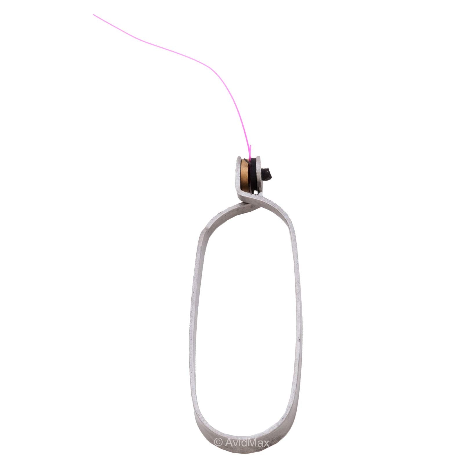 Dr. Slick stainless steel hackle pliers, jaw close-up, for secure grip during precise hackle work.