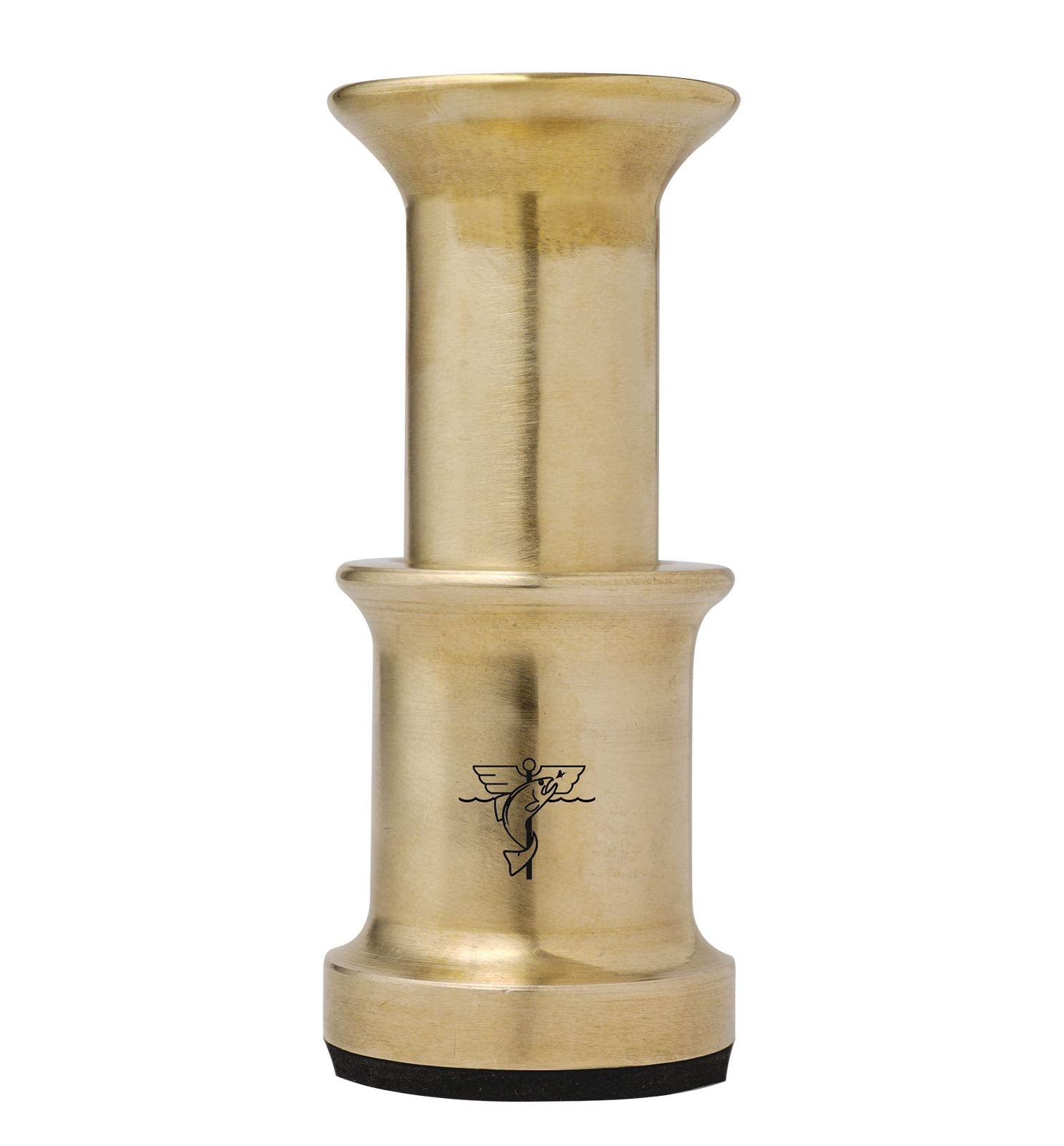Dr. Slick Hair Stacker Large Brass Base close-up showing smooth action for precise hair work.