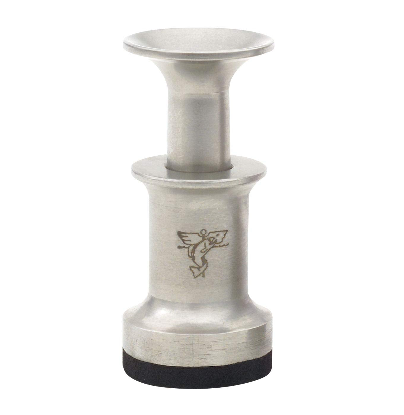 Dr. Slick Hair Stacker Small with satin finish and neoprene padded base supports stable hair stacking.
