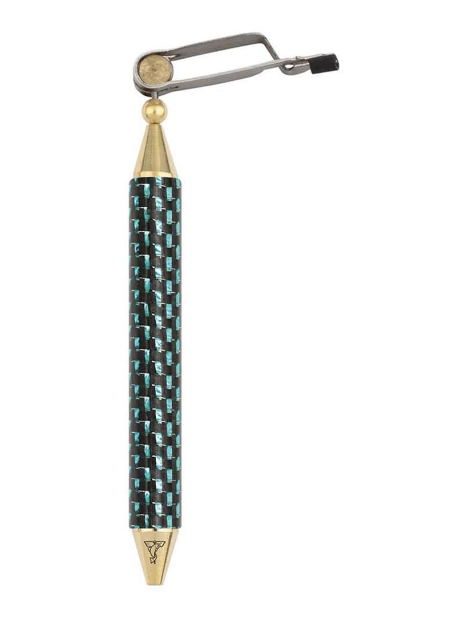 Dr. Slick Jumbo Carbon Fiber Rotary Hackle Plier with jumbo grip for precise hackle wrapping.