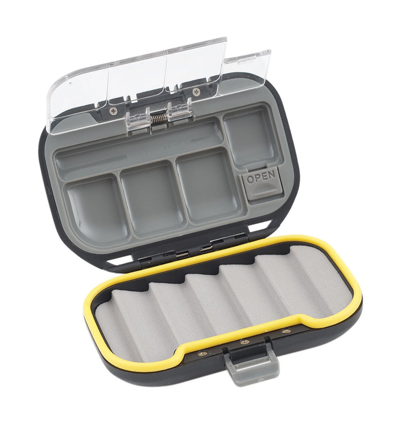 Dr. Slick ripple foam close-up highlighting secure fly retention and easy access.