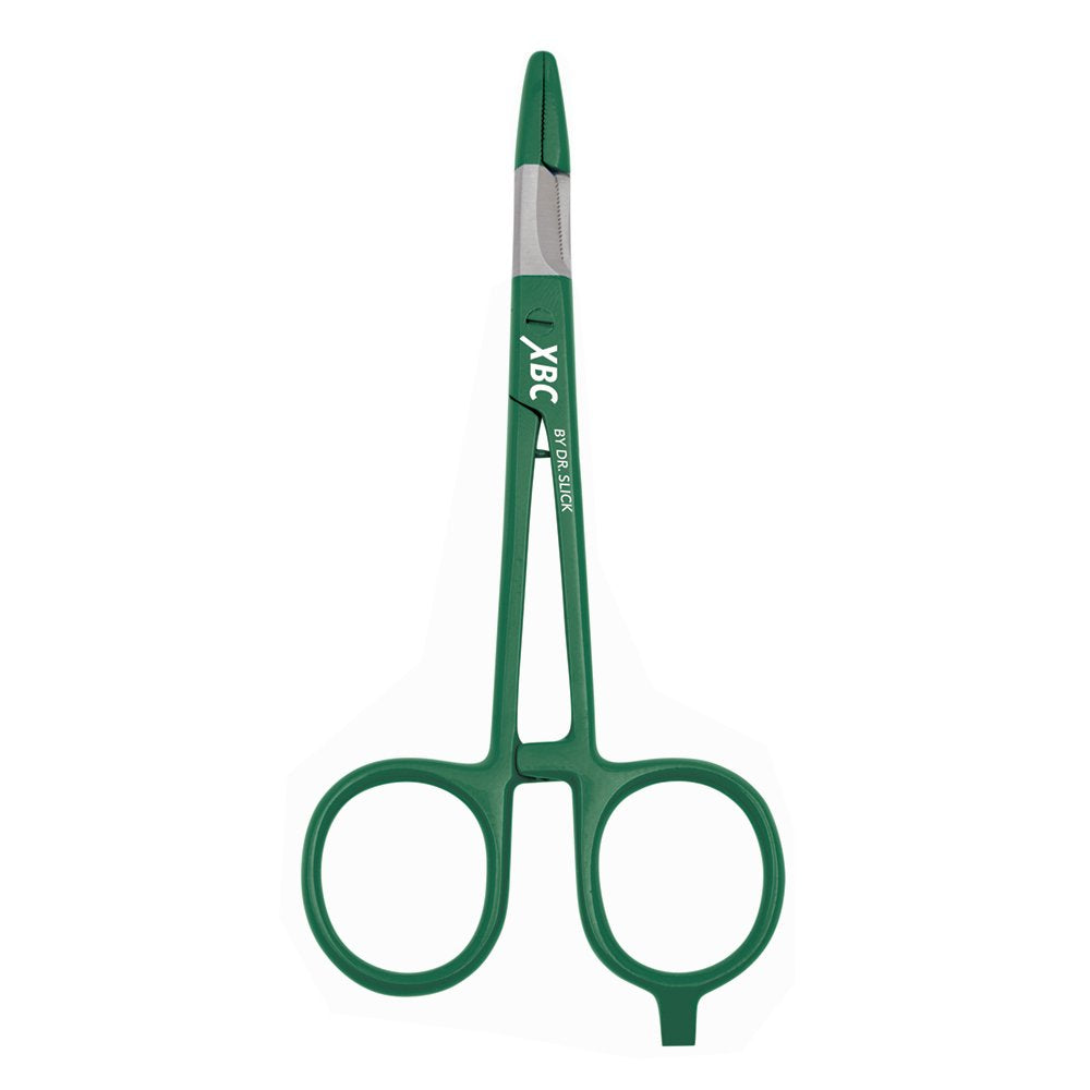 Dr. Slick Scissor Clamp 5-inch green straight jaw for field repairs.