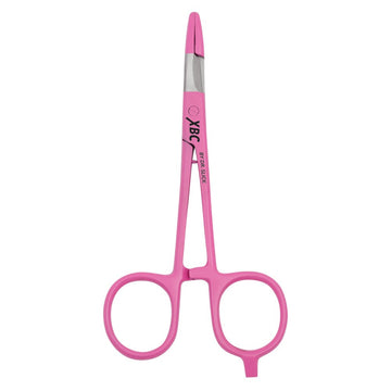 Dr. Slick scissor clamp pink 5-inch straight jaw aids streamside repairs and tackle prep.