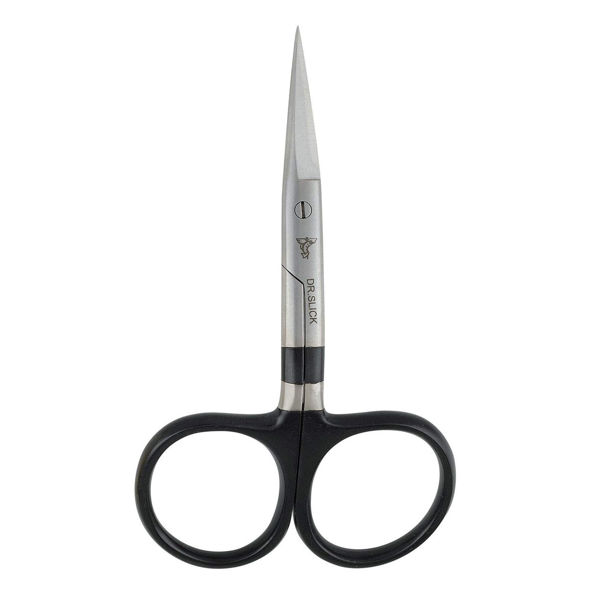Dr. Slick tungsten carbide hair scissor blade close-up for precise, durable cutting of synthetics