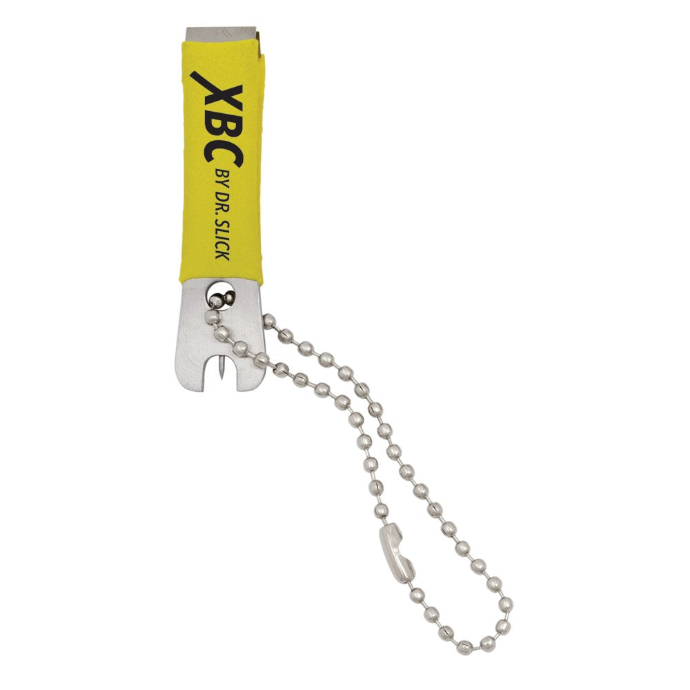 Dr. Slick XBC Series Comfort Foam Grip Nippers in yellow for precise snipping and hook-eye cleaning.