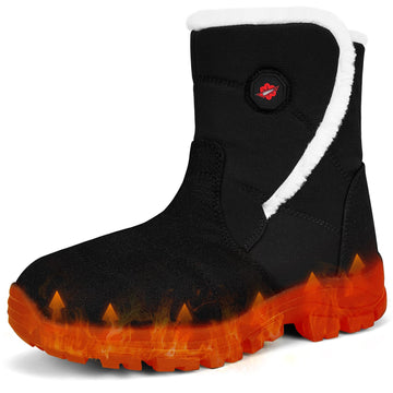 Dr.Warm heated boots for women front view showing full-foot warmth for winter.