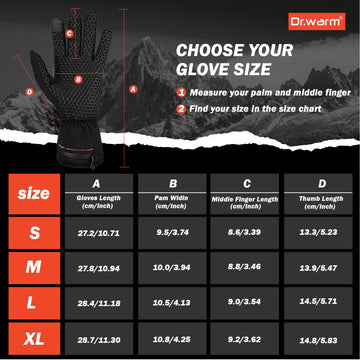 Dr.Warm winter-activities-ready shot features gloves ideal for skiing and hiking.
