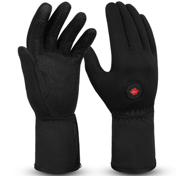 Dr.Warm heated gloves front view showing slim design for warmth and dexterity.