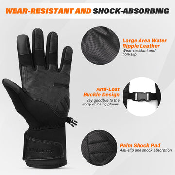 Dr.Warm heated gloves knuckle-flex design supports natural finger bending for control.