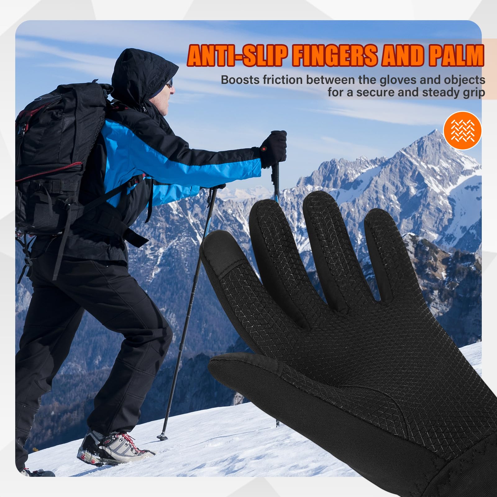 Dr.Warm heated gloves winter activities, ideal for running, driving, and dog walks.