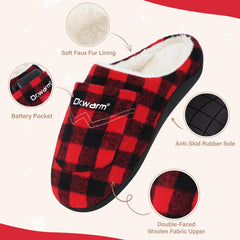 Dr.Warm heated slippers outsole demonstrates anti-skid traction for safe indoor wear.