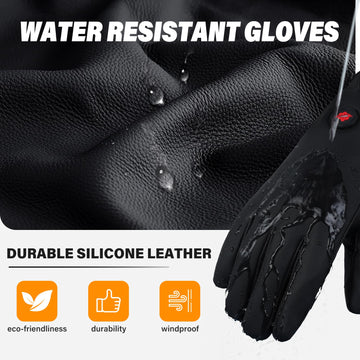 Dr.Warm water-resistant leather exterior staying dry during snow