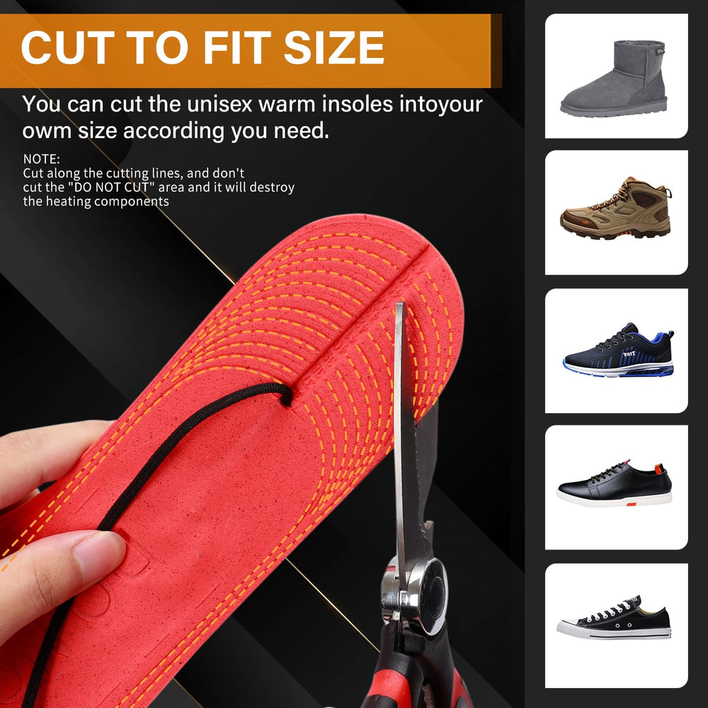 Dr.Warm leg-straps-battery-pocket enable mobility while keeping feet warm.