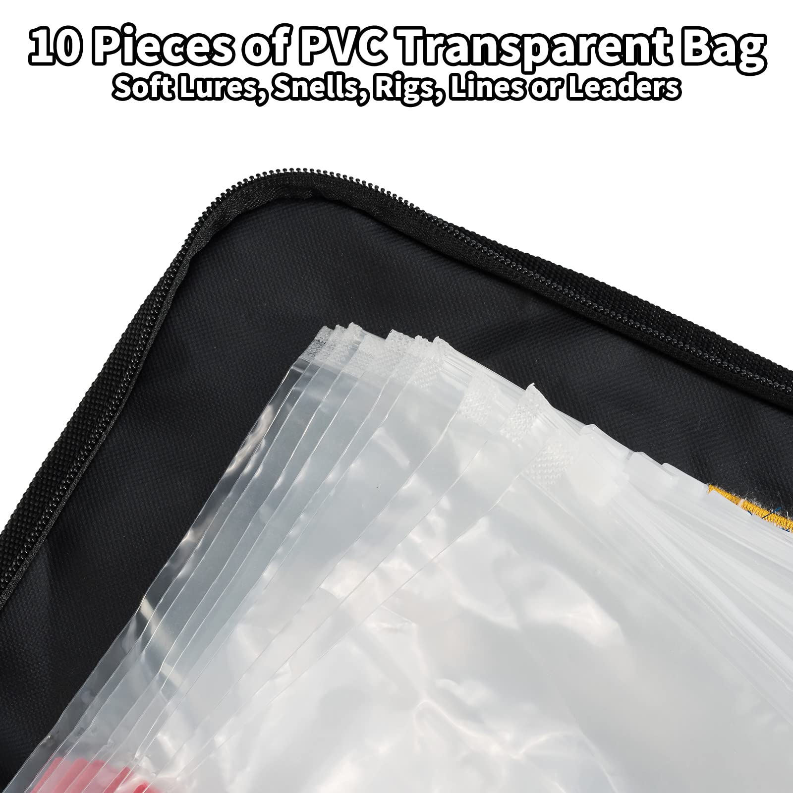 PVC lure bags with zipper closures