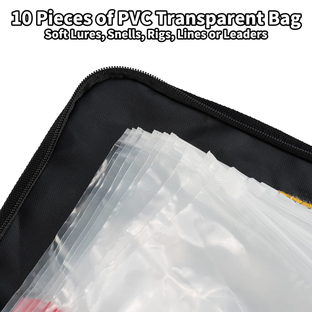PVC lure bags with zipper closures