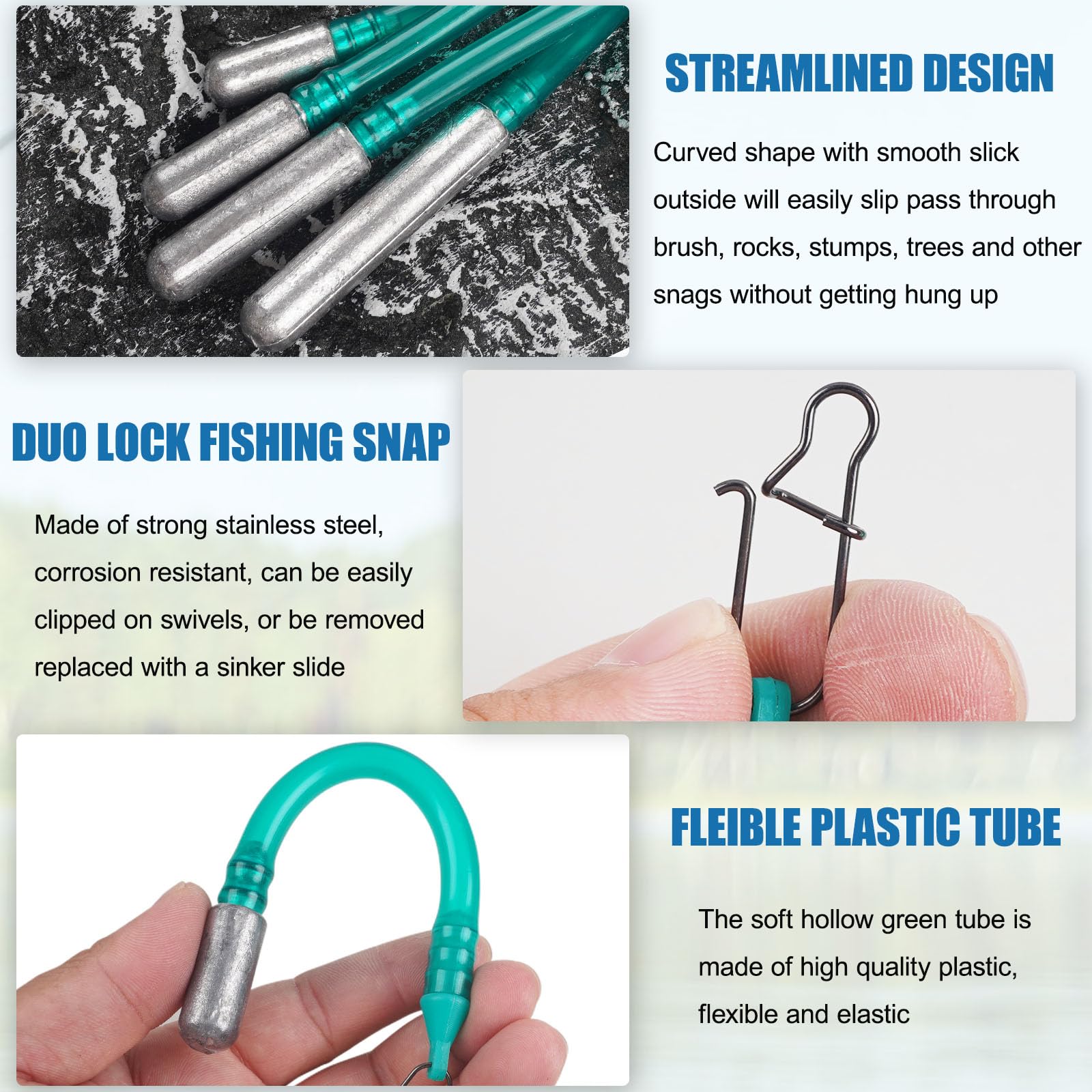 No-snag sinking weight for trolling and drifting